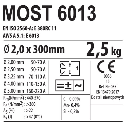 etykieta-most-6013-4,0x400-2.5kg